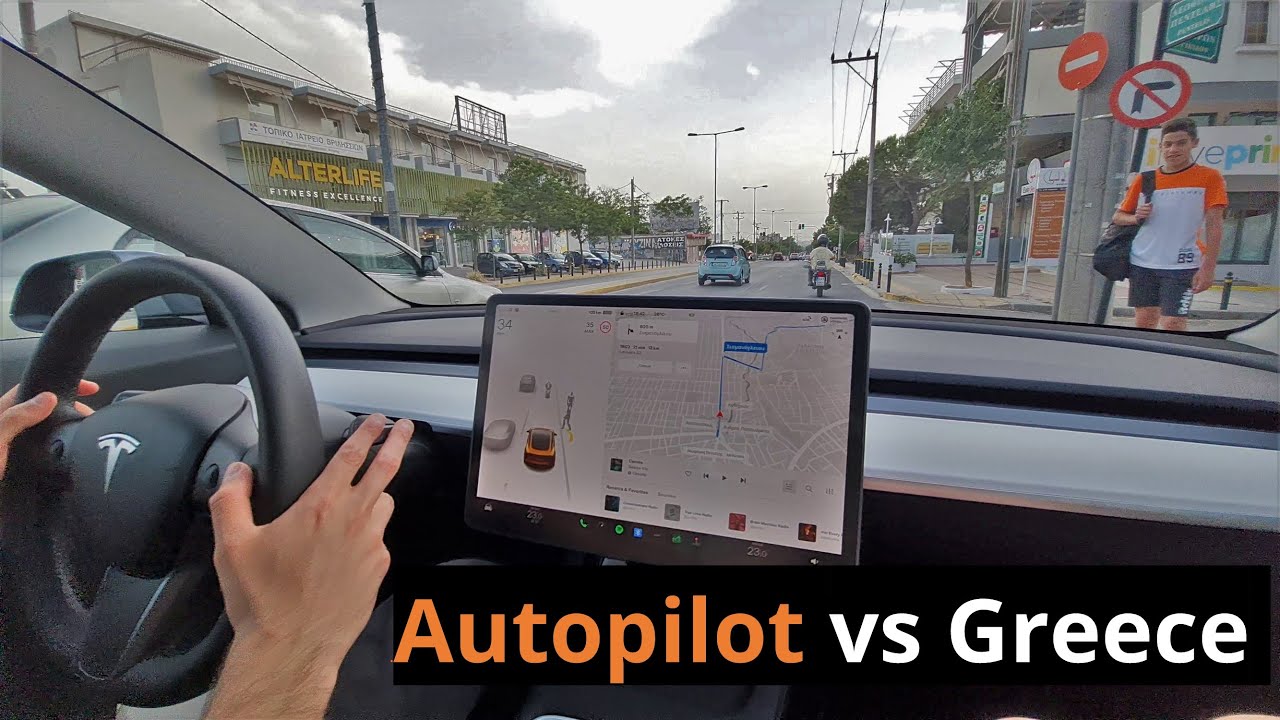 Δουλεύει το Tesla Autopilot στην Αθήνα ; | Αυτόνομη οδήγηση στην Ελλάδα με Tesla Model 3