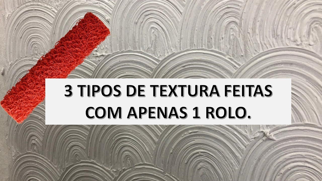 3 TIPOS DE TEXTURA COM O ROLO!