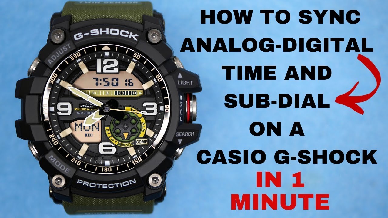 Casio G-Shock How To Sync Analog And Digital Time And Sub-Dial (Full New VIdeo)