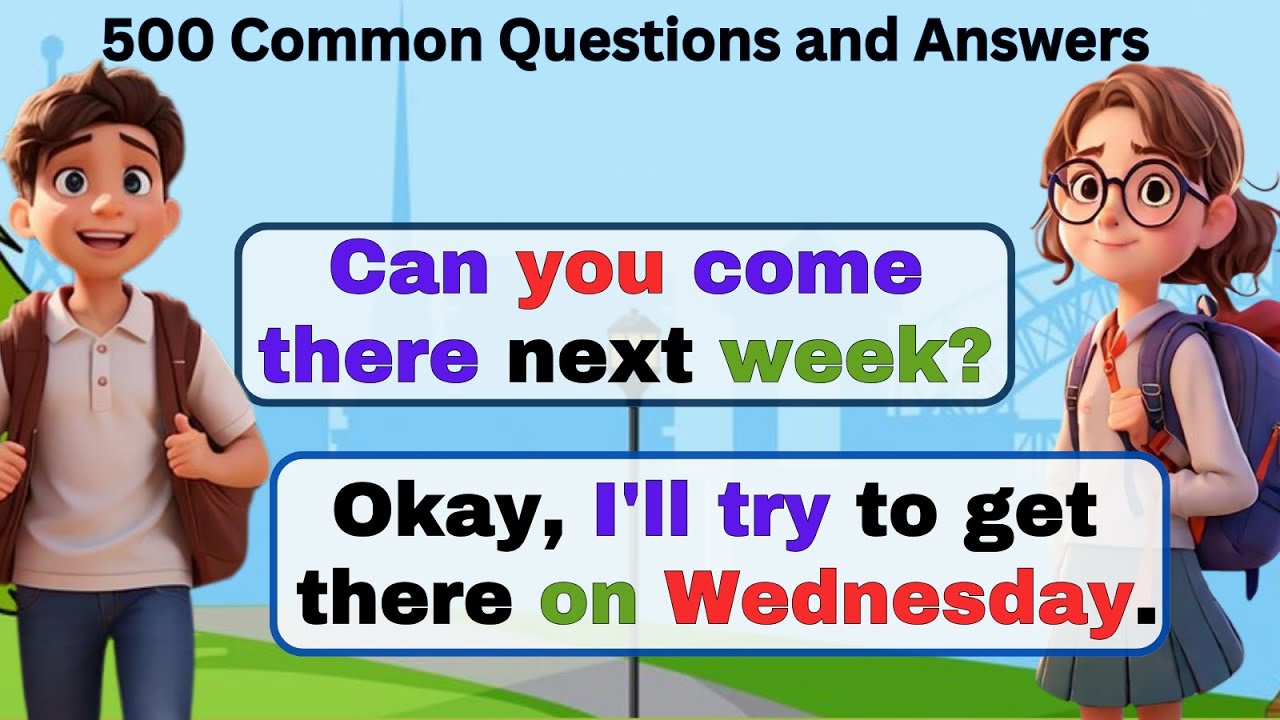 500 Common Q&A Daily Use Sentences | English Speaking Practice| English conversation