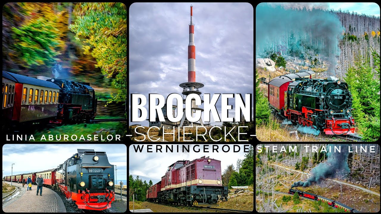 Linia aburoaselor Wernigerode-Brocken steam train line [+DRONE] | 23.10.2022