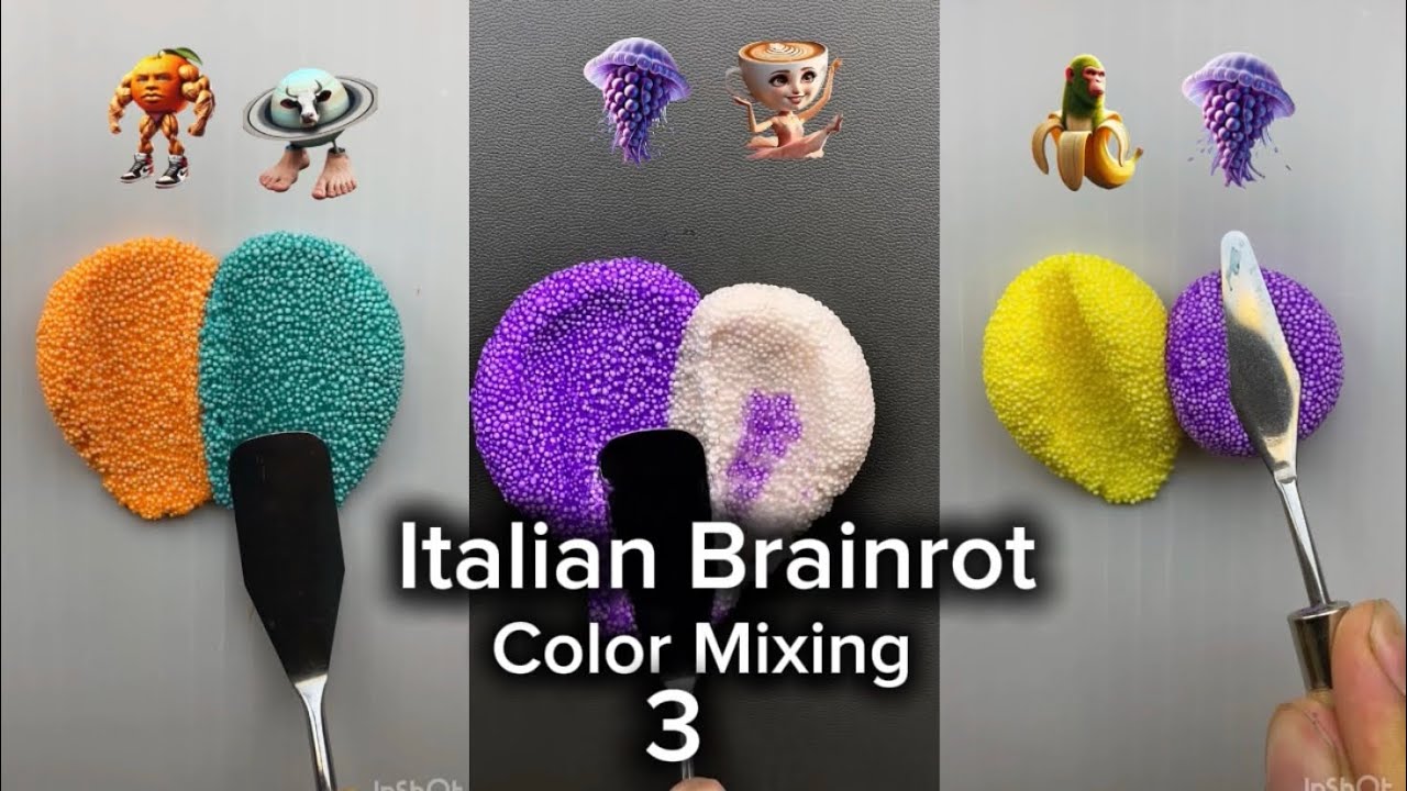 ITALIAN BRAINROT PART-3 - Satisfying And Color Mixing | Guess The Last Colors