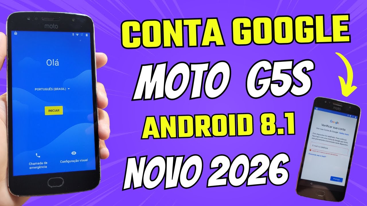 REMOVER CONTA GOOGLE MOTO G5S ATUALIZADO 2026 ANDROID 8.1 SEM PC NOVO MÉTODO RÁPIDO SEM ERROS