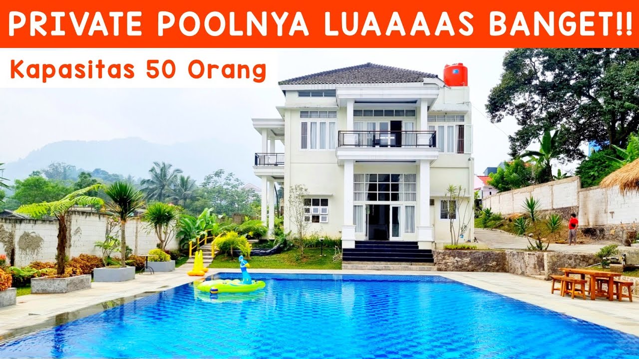 VILLA FOSSIL RIVERSIDE PUNCAK KAPASITAS 50 ORANG #villapuncak #villabogor