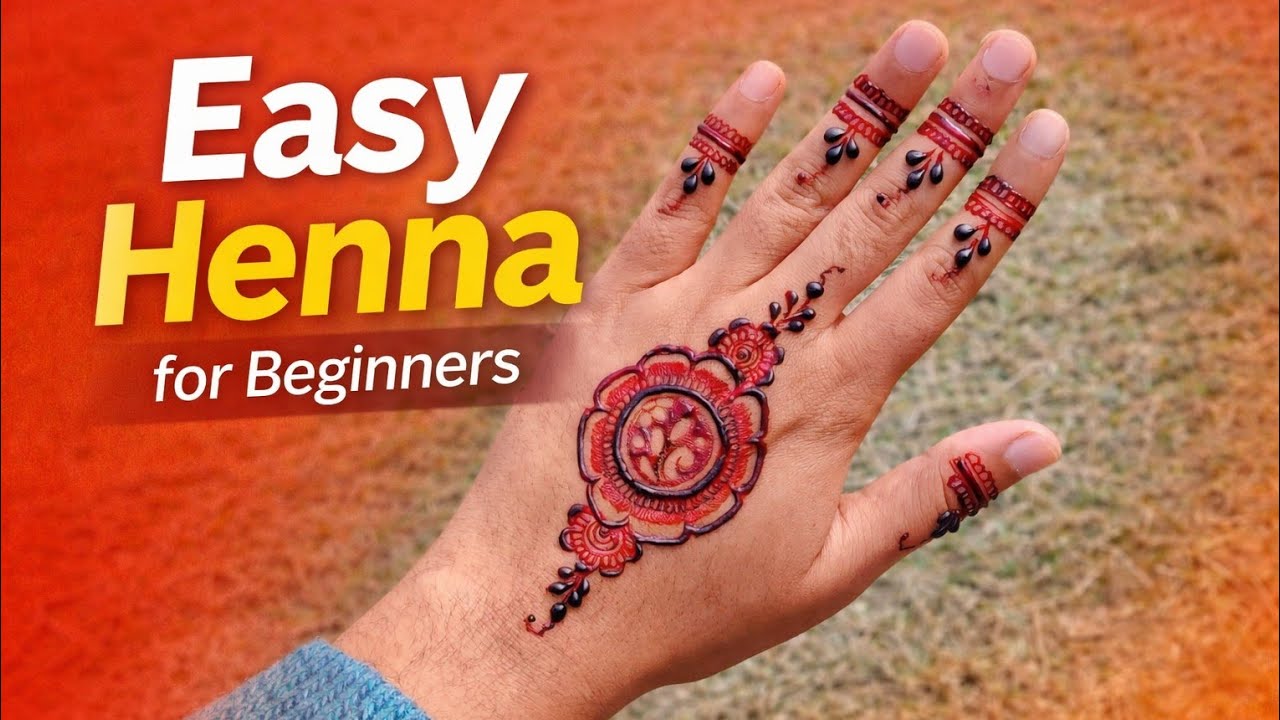 Easy Henna for Beginners | Simple & Beautiful Mehndi Design Tutorial