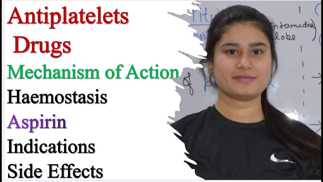Antiplatelets drugs | Haemostasis | Mechanism of Action | Indications | Side Effects | Aspirin