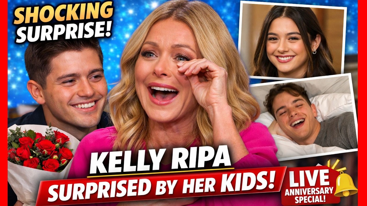 Heartwarming Moments! Kelly Ripa in Tears as Her 3 Kids Shock Her LIVE !!