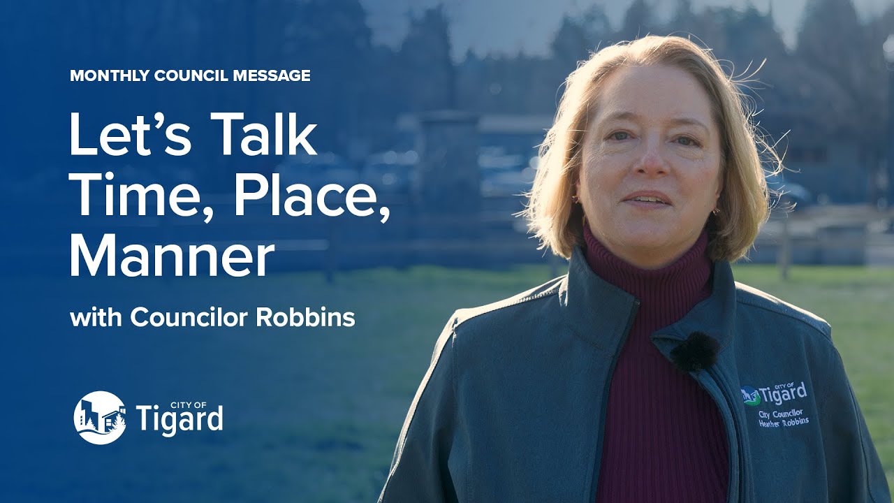 City of Tigard January 2026 Monthly Council Video Message with Councilor Robbins