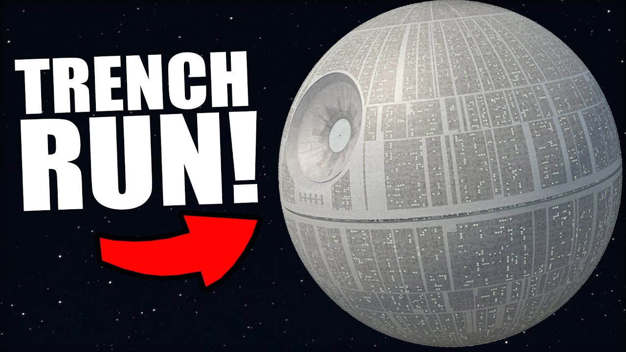 I Built a Death Star Trench Run Using the NEW Flying Update!