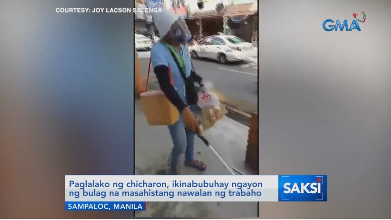 Saksi: Paglalako ng chicharon, ikinabubuhay ngayon ng bulag na masahistang nawalan ng trabaho