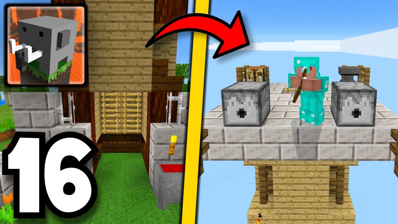 Craftsman Survival Gameplay Part 16 - I MADE TOWER THAT GOES TO SKY !!!