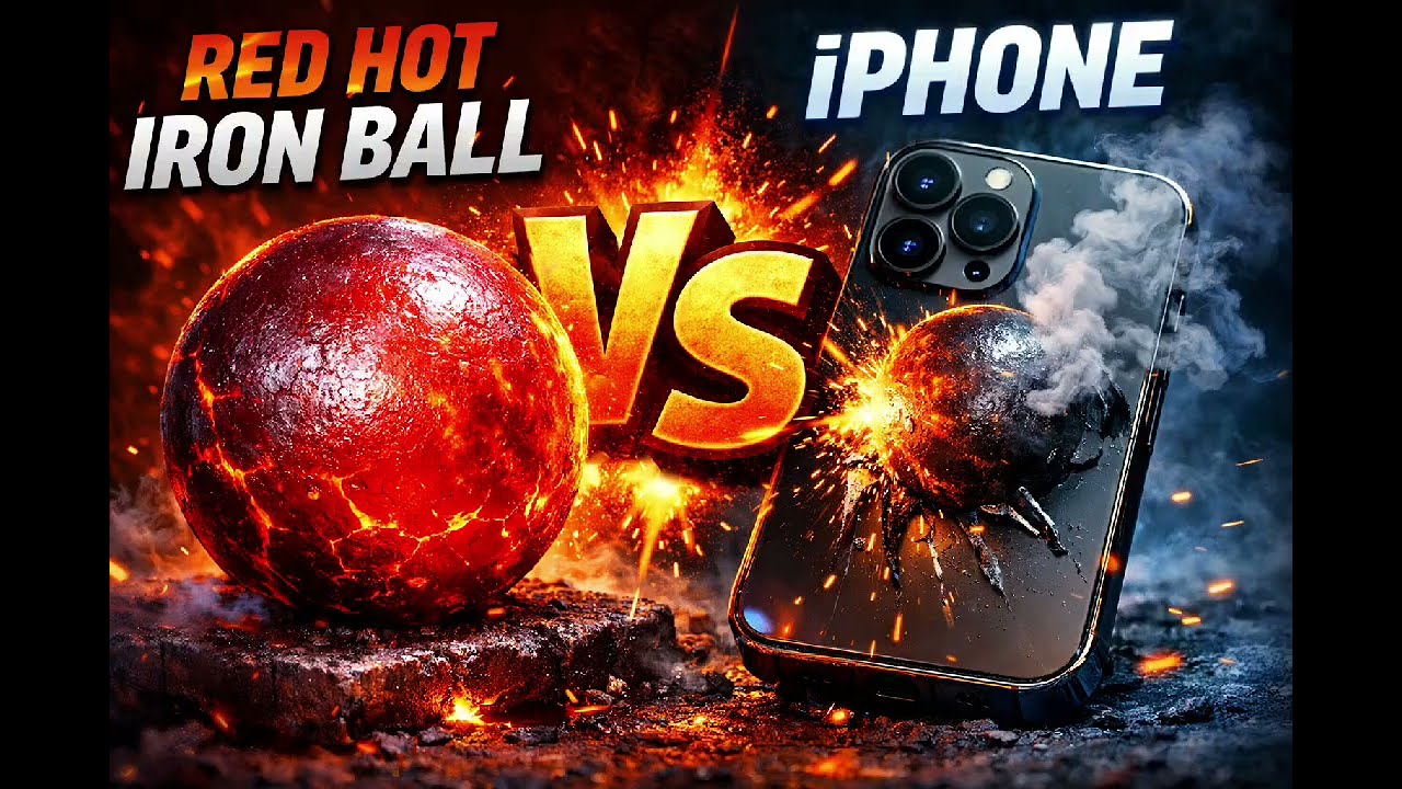 RED HOT Iron Ball vs. iPhone: The Ultimate Heat Test! 🔥📱