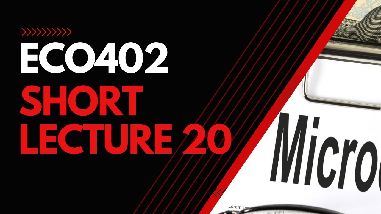 ECO402 Short Lecture 20