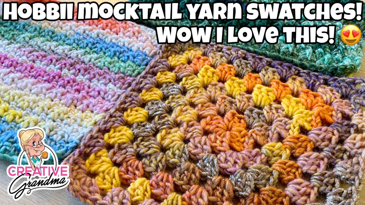 Hobbii Mock Tail Yarn Swatches! 😍 I Love This Yarn! What Do You Think About It? #hobbii #crochet