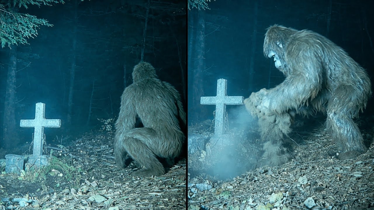 Man Records Bigfoot Digging Graves at Night, Then Vanishes - Sasquatch Story
