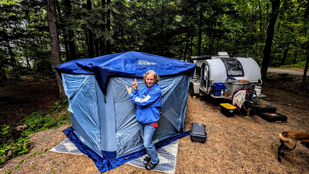 Camping Gear | Pop up screen room | Deerfamy Clamshell tent