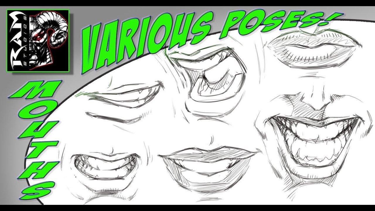 How to Draw Mouths - Step by Step - Tutorial - Narrated