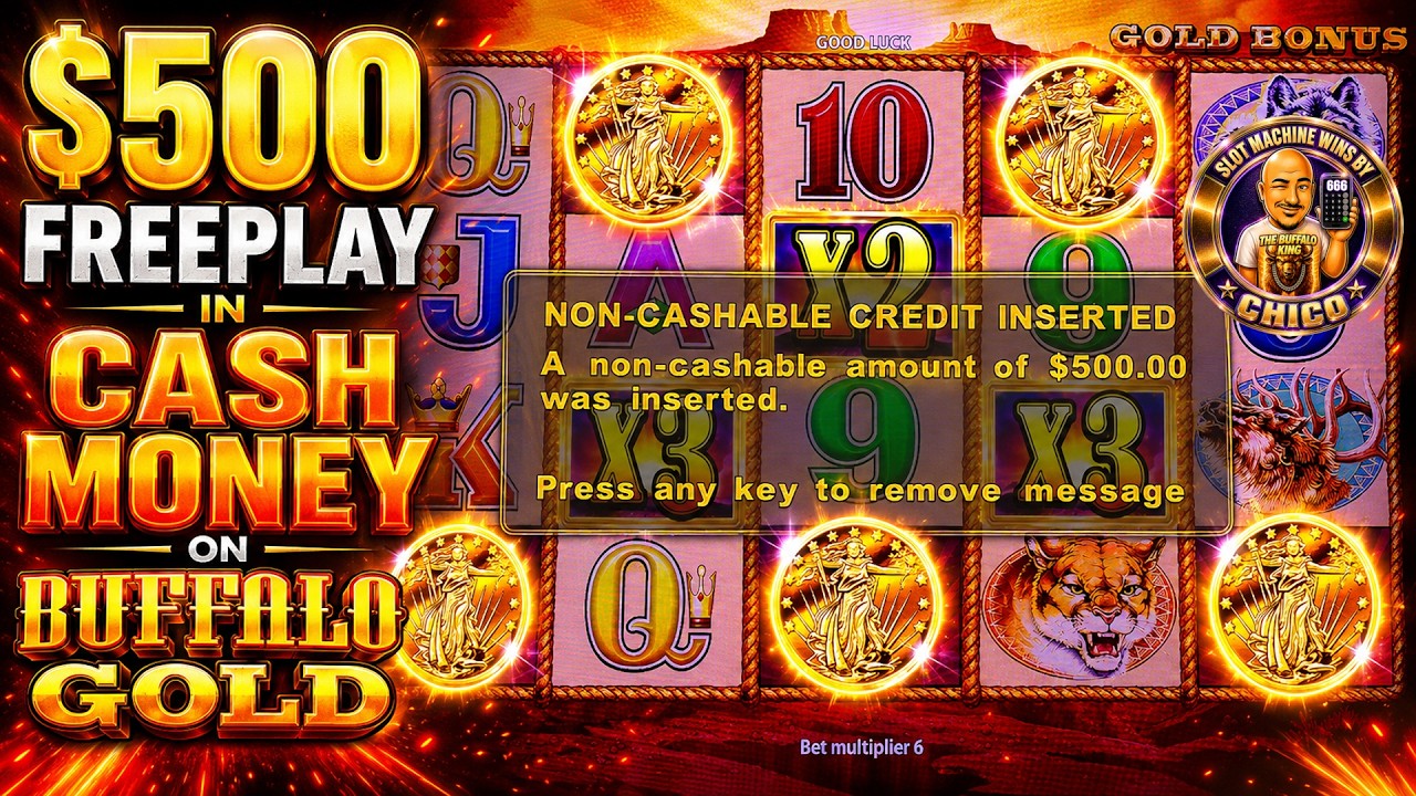 500 $ БЕСПЛАТНОЙ ИГРЫ НАЛИЧНЫМИ В BUFFALO GOLD