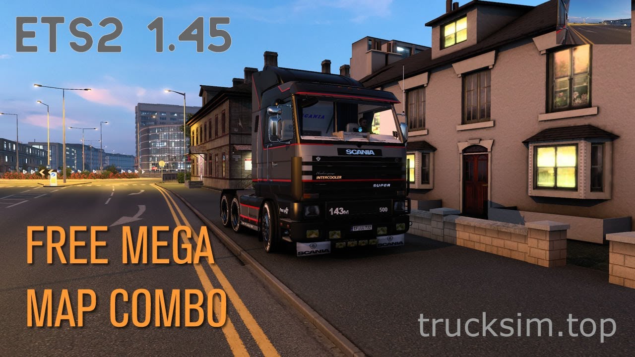 Free Mega Map Combo (30 Maps) ETS2 1.45 ★ Promods, EAA, Roextended, Road to Asia ★ Setup Guide