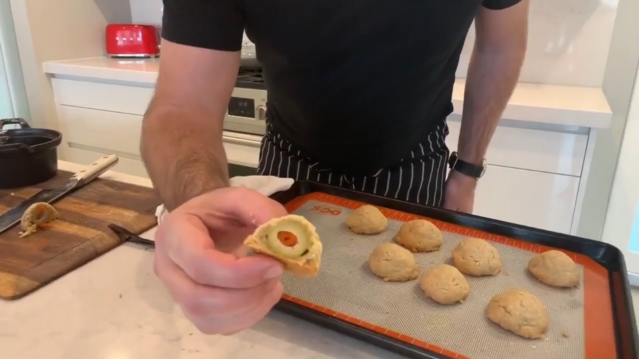 The perfect holiday appetizer: aged cheddar olive balls