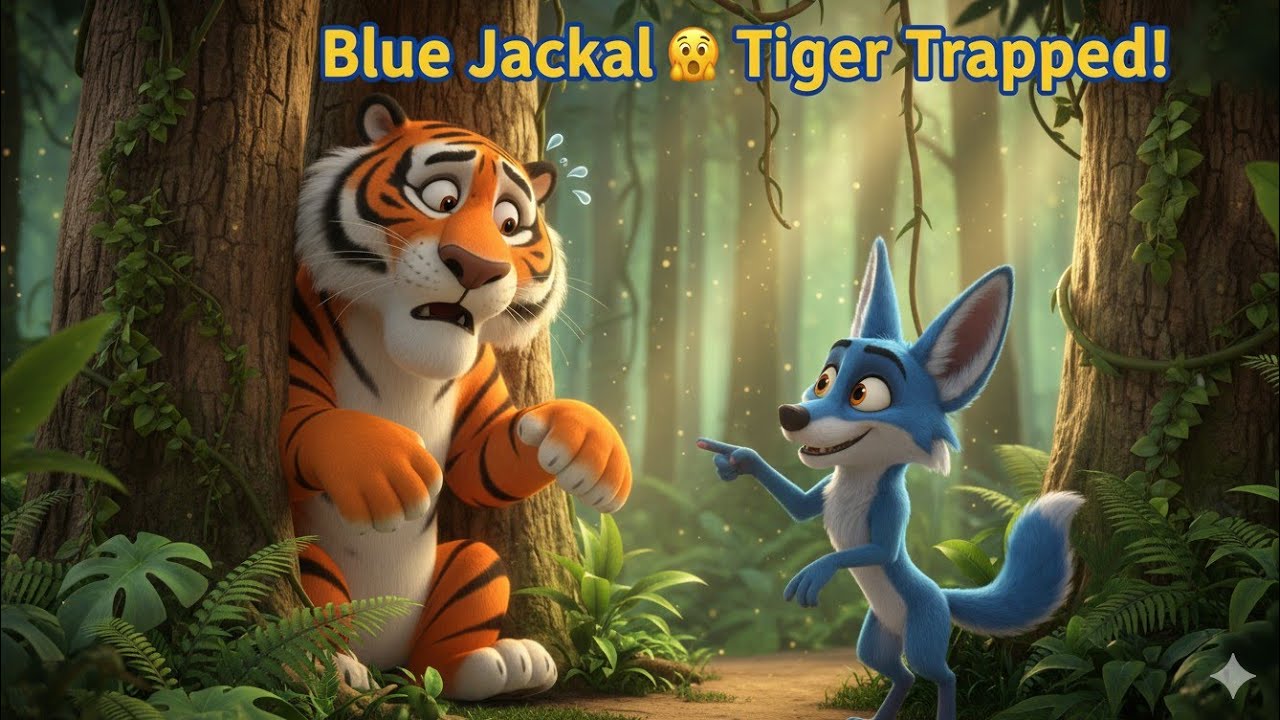 🦁Ghamandi Sher 😠 aur Chalaak Neela Siyar 🦊 | Moral Jungle Story” Baccho ki Hindi story 