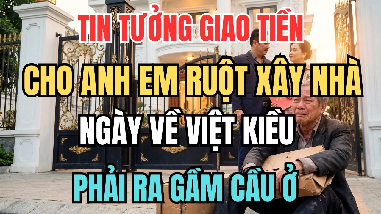 CAY ĐẮNG! TIN TƯỞNG GIAO TIỀN CHO ANH EM RUỘT XÂY NHÀ, NGÀY VỀ VIỆT KIỀU PHẢI RA GẦM CẦU Ở