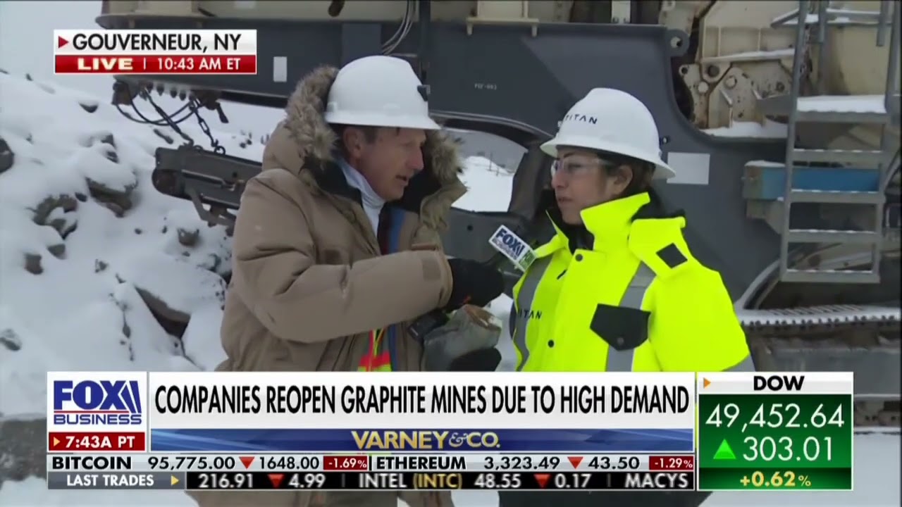 Fox Business at Titan’s Kilbourne Site — Onshoring U.S. Graphite (From Last Week’s Visit)