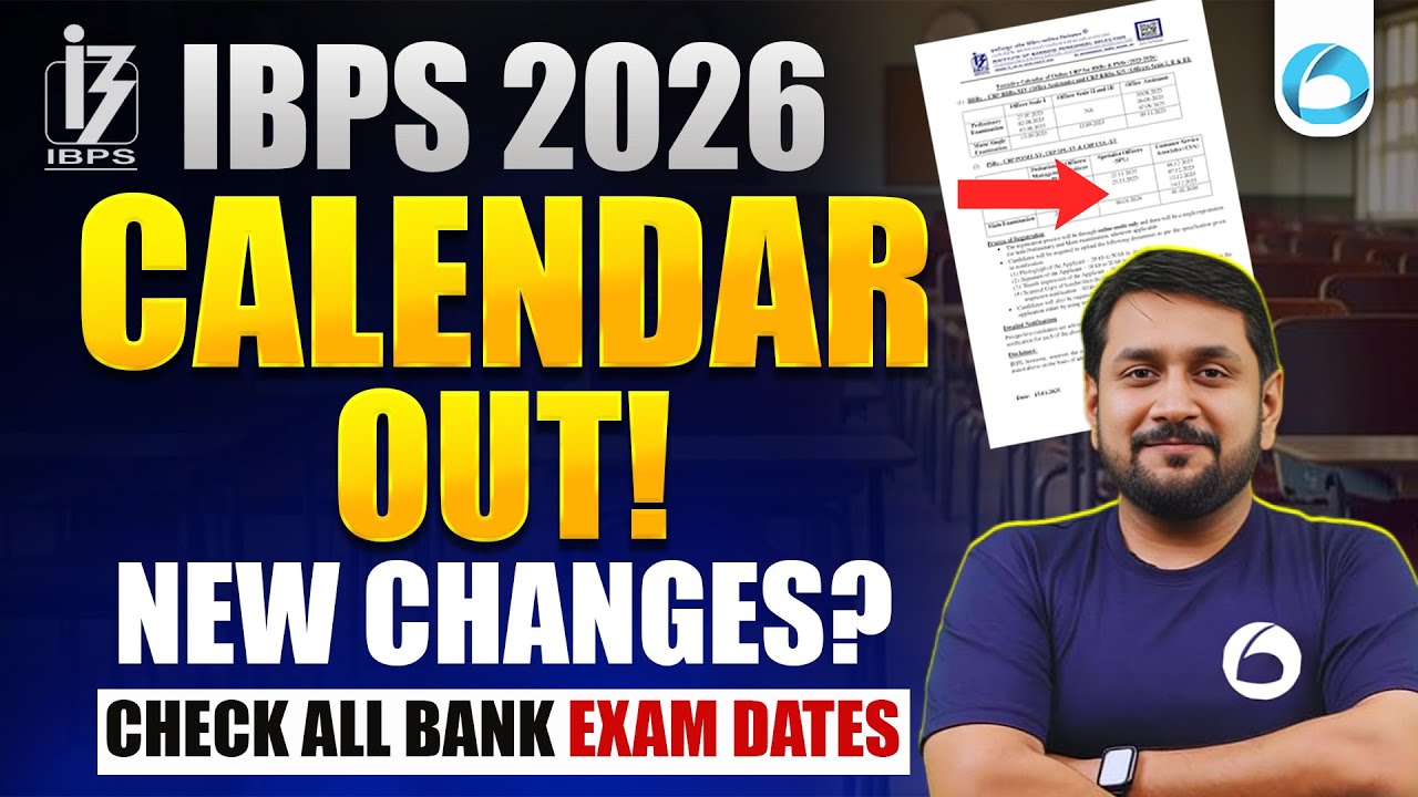 Official IBPS Calendar 2026 Out | New Changes? | IBPS PO/Clerk/SO & RRB Exam Dates 2026