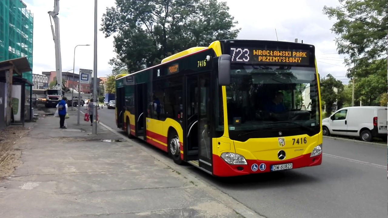 [🇵🇱PL] MPK Wrocław - Mercedes-Benz O530 Citaro C2 #7416 - [🚍723➡️WROCŁAWSKI PARK PRZEMYSŁOWY]