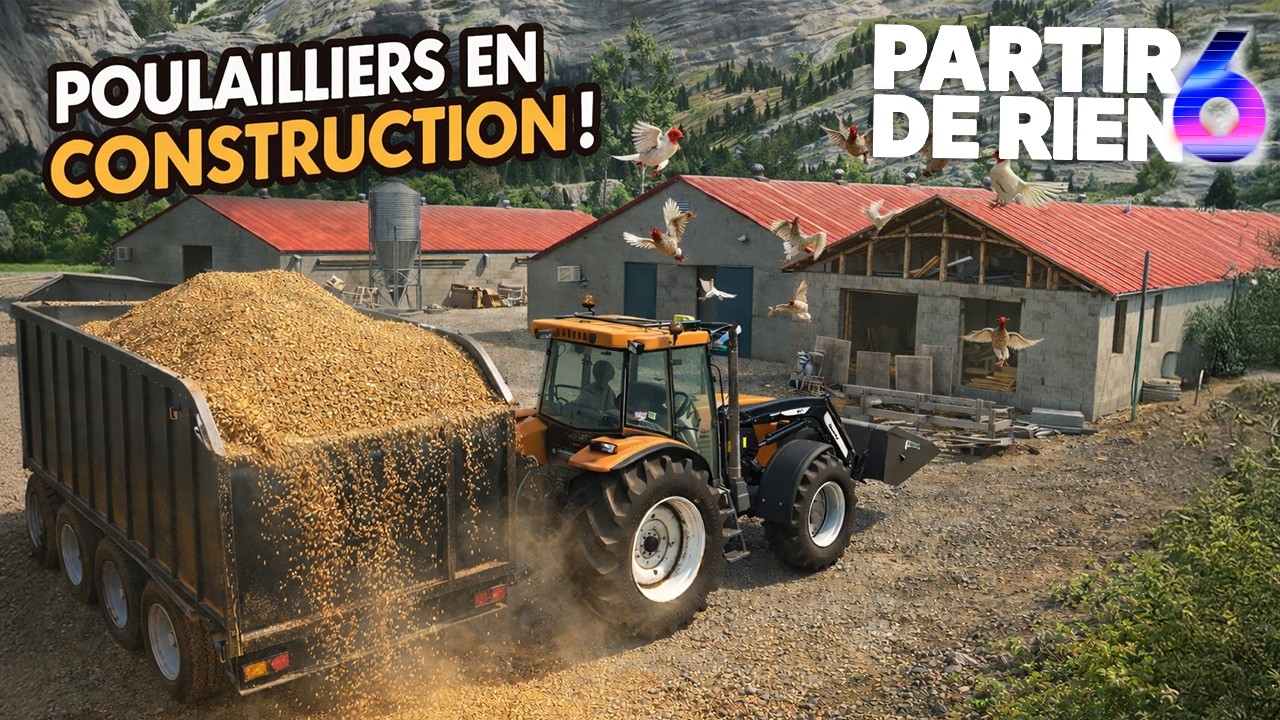 Construction de la ferme des POULES | Partir De Rien Saison 6 #19 | Farming Simulator 25