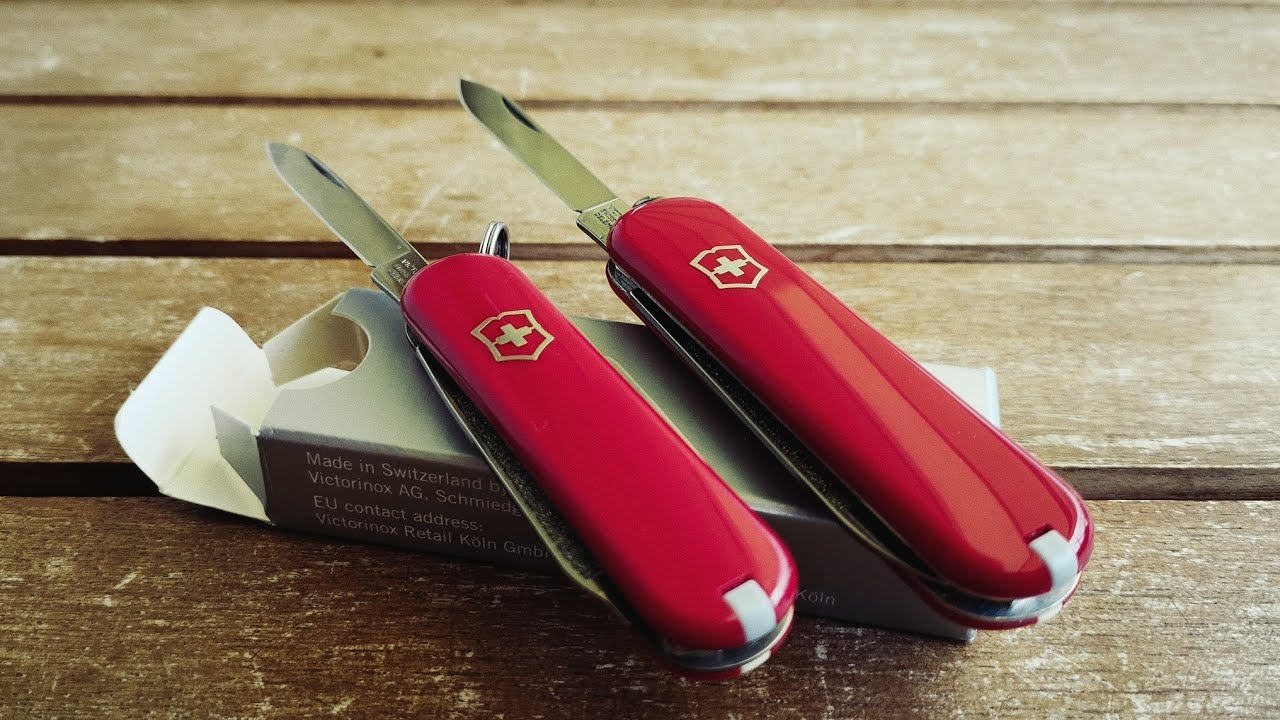 Victorinox Classic Sd (58mm) and Victorinox Executive 81 (65mm)