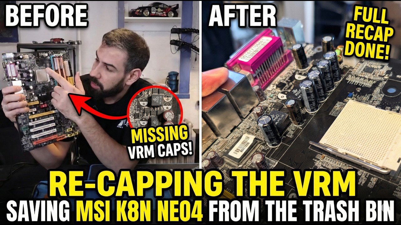 Can I Solder This? Attempting My First Motherboard Recap