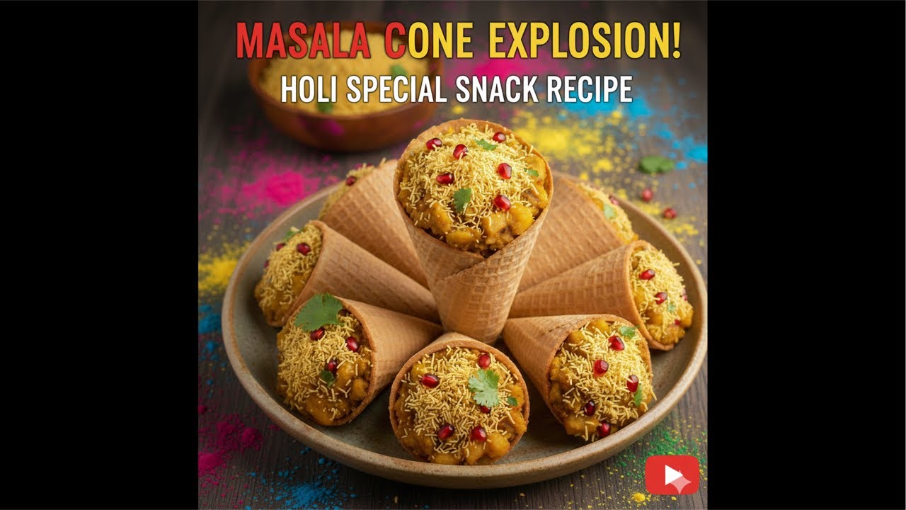 मेहमान भी पूछेंगे कैसे बनाया? Holi Special Masala Cone | Masala Papdi Cone Recipe