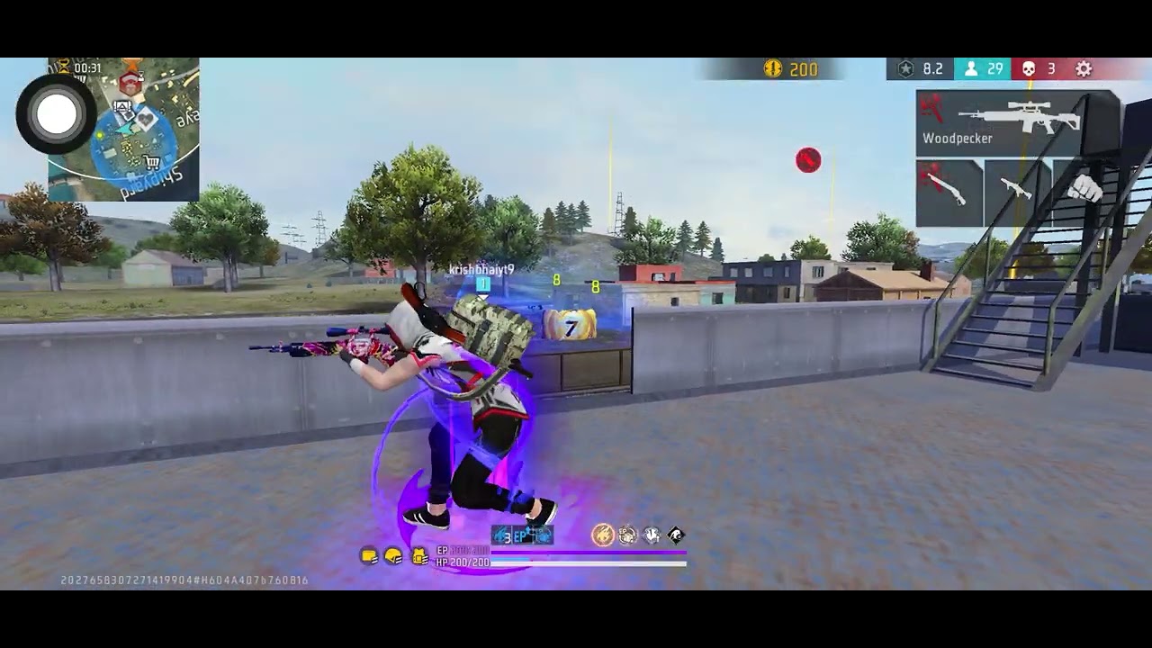 Hacker level gameplay || br ranked match || FREE FIRE