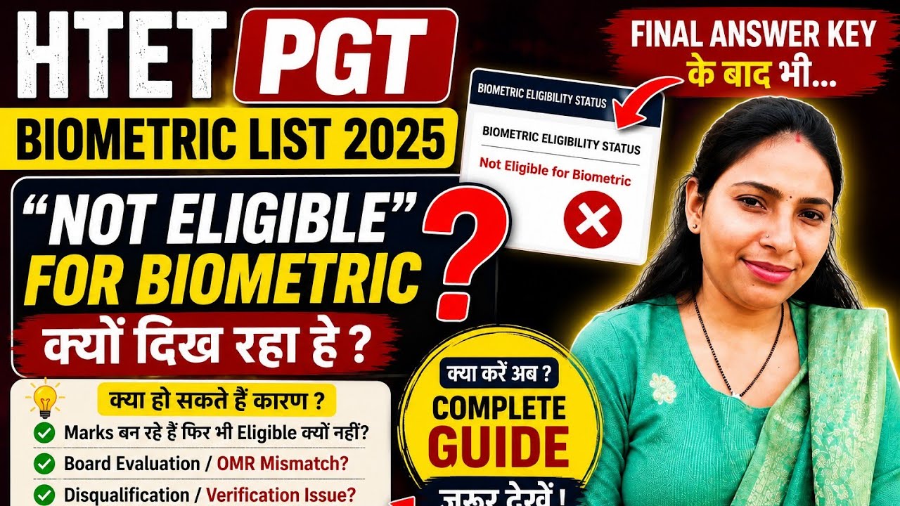 HTET Latest Update: Biometric List Mein Naam Nahi? Kya Karein?