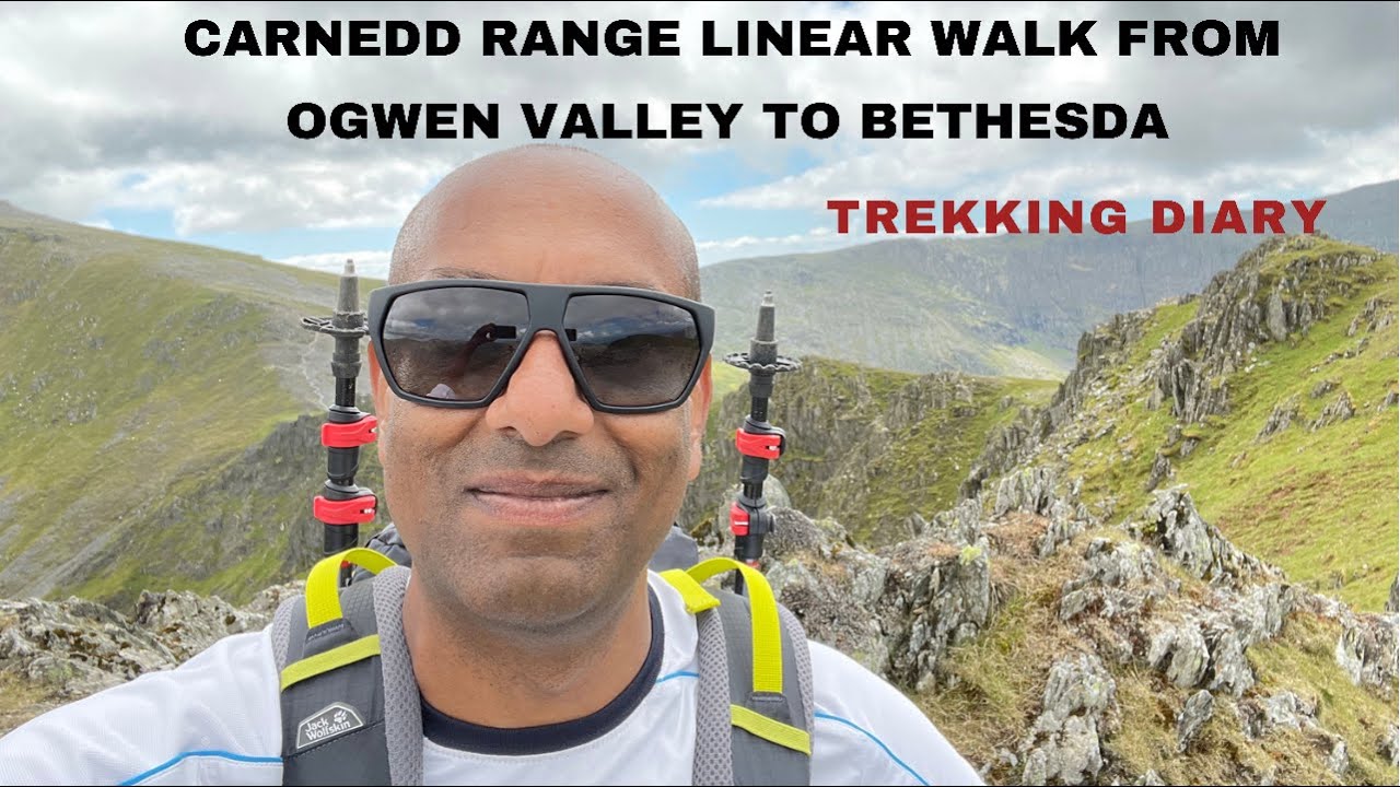 Pen Yr Ole Wen, Carnedd Dafydd, Yr Elen, Carnedd Llewelyn, Foel Grach. Linear Walk Ogwen to Bethesda
