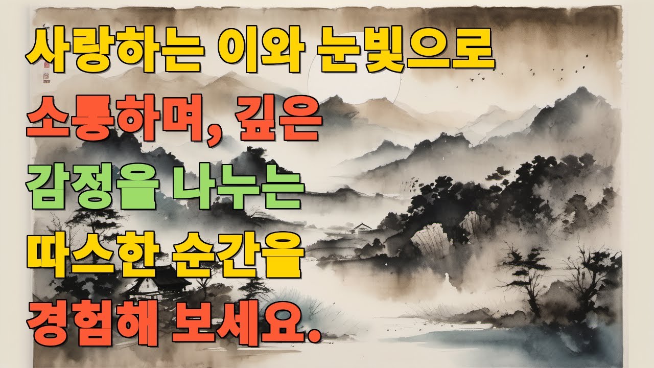 사랑하는 이와 눈빛으로 소통하며, 깊은 감정을 나누는 따스한 순간을 경험해 보세요.