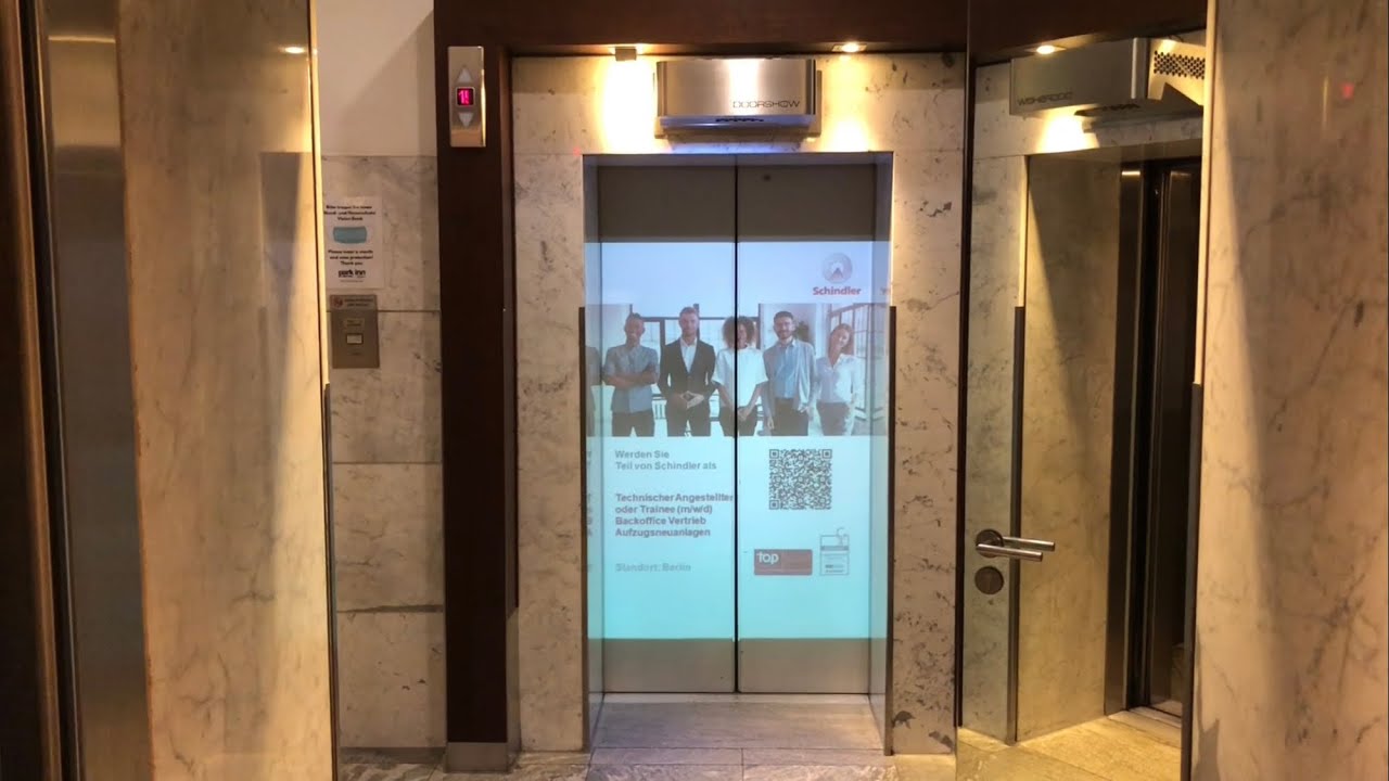 Very fast 1969 Schindler Elevators at Park Inn Tower, Berlin-Mitte