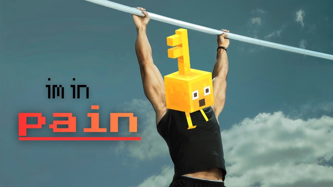 Minecraft Dungeons, but if I pick up gear I do pull-ups