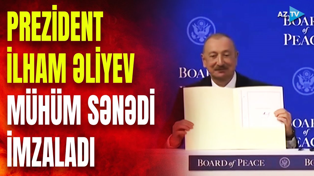 SON DƏQİQƏ! Prezident İlham Əliyev mühüm sənədi imzaladı - Davosda tarixi anlar yaşanır
