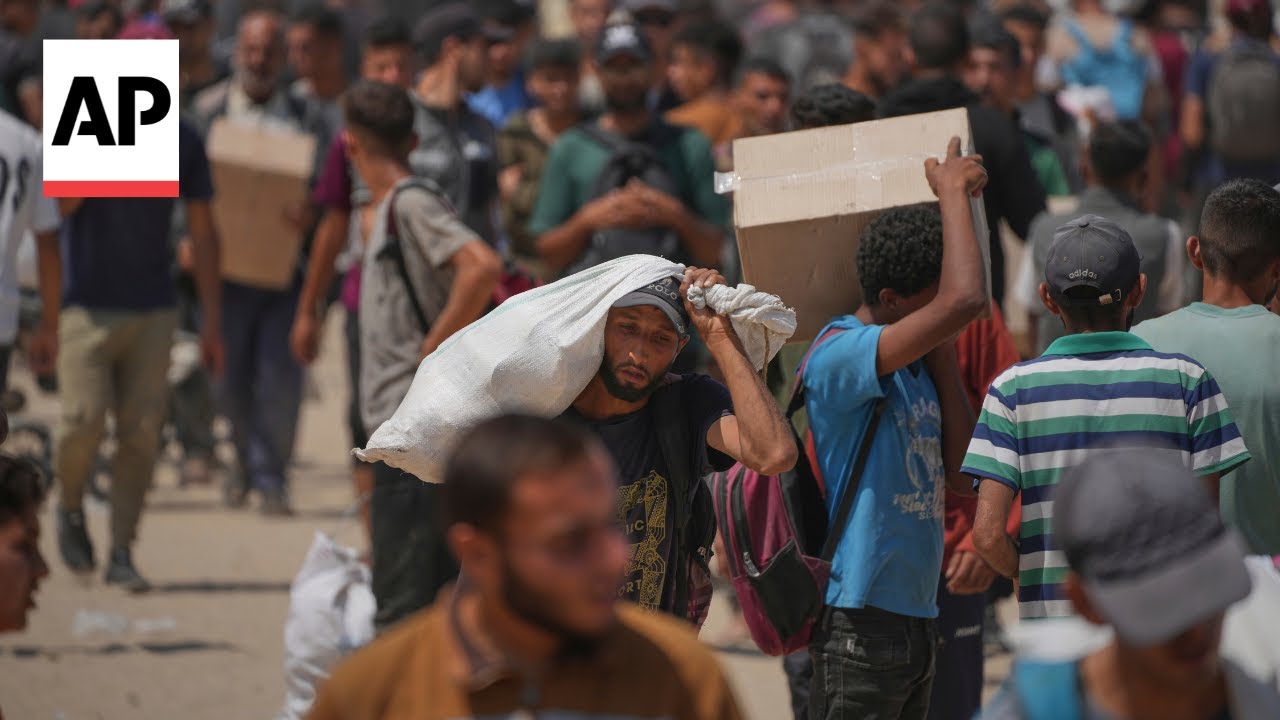 Palestinians say people are being shot while trying to collect aid in Gaza