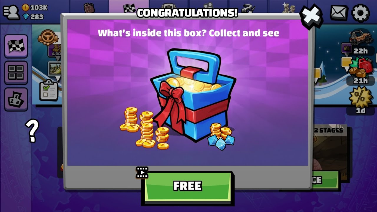 😍 FINALLY I GOT MEGA GIFT BOX !! IN - Hill Climb Racing 2