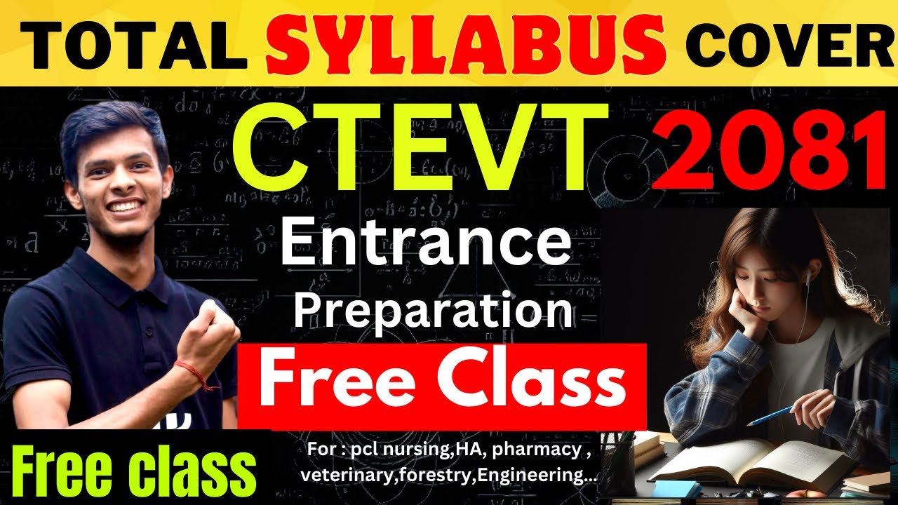 CTEVT Entrance Preparation Total Syllabus cover 2081 | CTEVT Entrance Exam model questions 2081