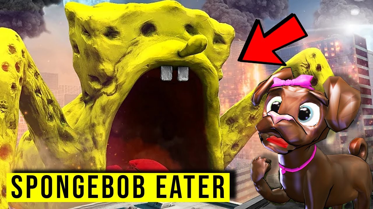 Drone Catches SPONGEBOB EATER Destroying a City... (*GMOD SANDBOX*)