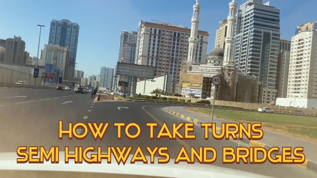 How to take Uturns on highways and under bridges in Sharjah #driving #drivinglessons #sharjah