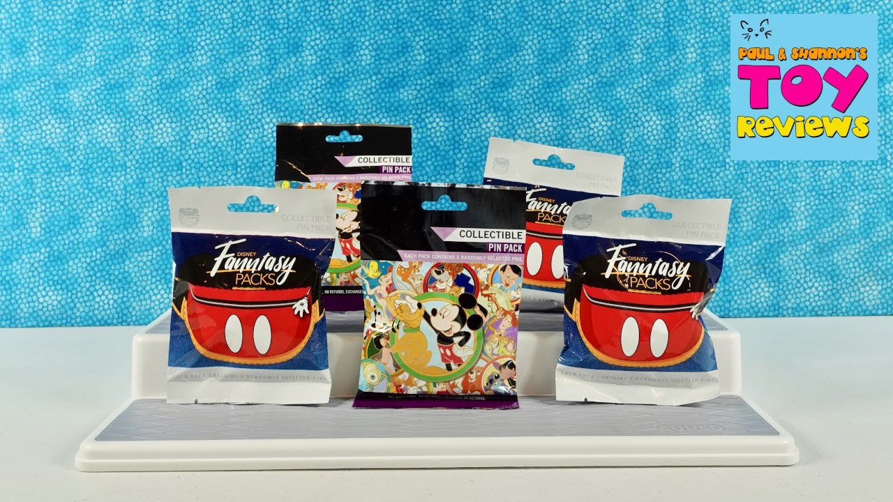 Disney Fanntasy Packs & Character Blind Bag Trading Pins Opening | PSToyReviews