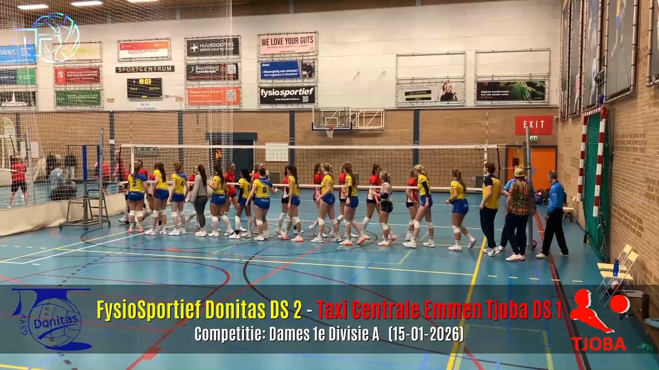 Volleybal Dames 1e Divisie A: FysioSportief Donitas D2 - Taxi Centrale Emmen Tjoba D1 [15-01-2026]