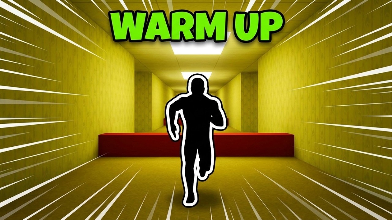 BACK ROOMS - WARM UP RUN! // trending immersive interactive warm up