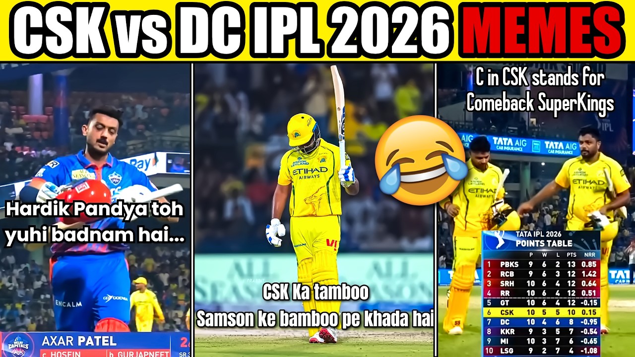 SANJU SAMSON 87* RUNS😱 CSK vs DC IPL 2026 MEMES😂