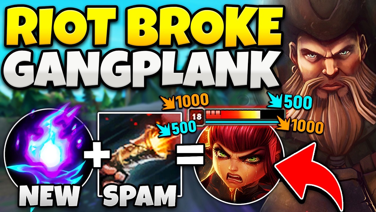 RIOT BROKE GANGPLANK WITH THE NEW BURN RUNE (Q APPLIES IT INFINITELY)